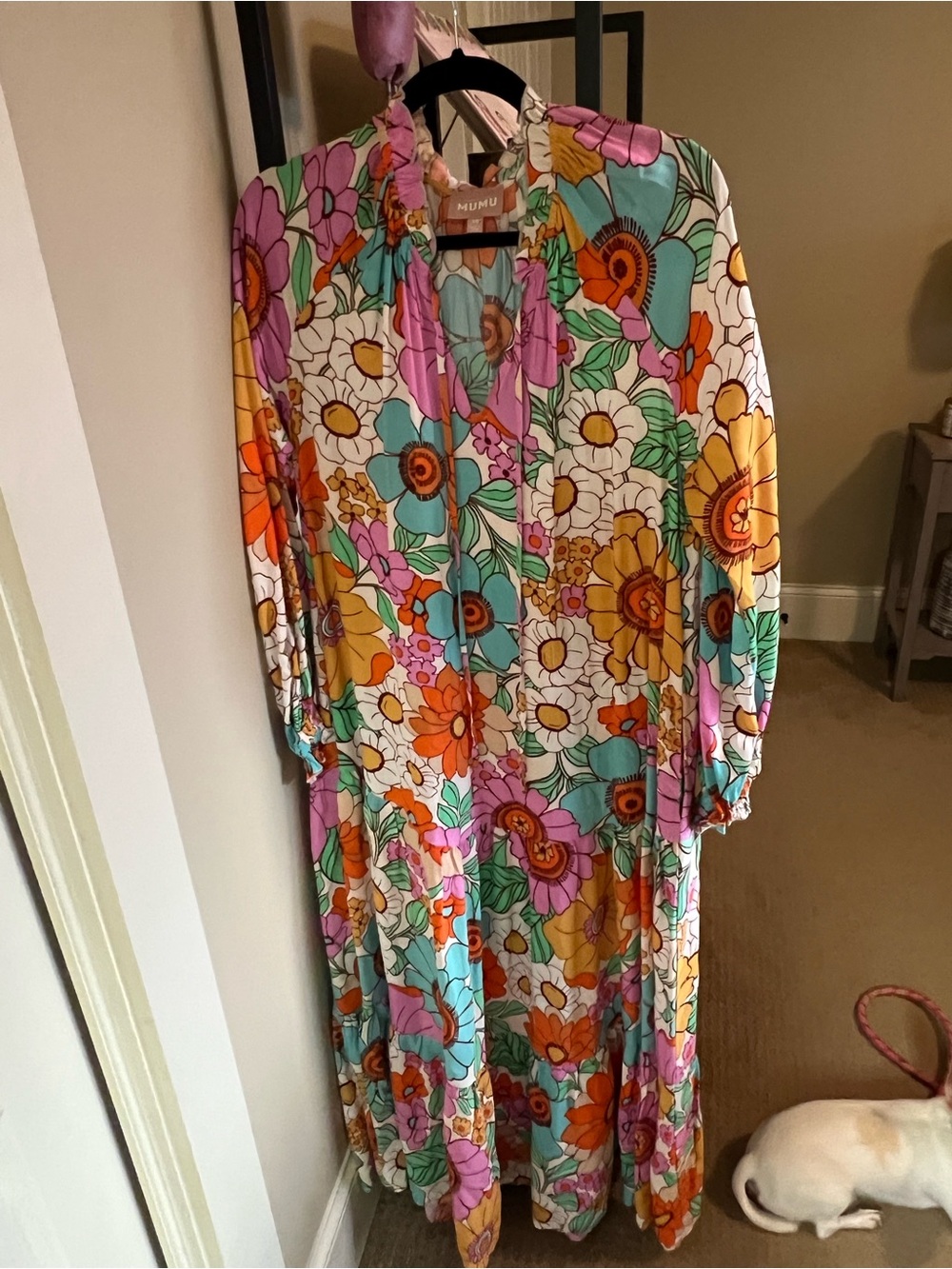 Show Me Your MuMu Floral Maxi Dress in Teal, Orange, Pink, White